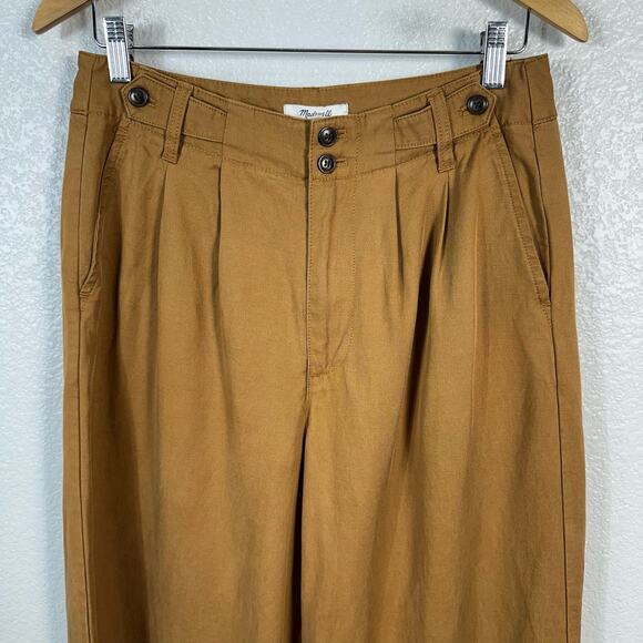 Madewell Womens The Harlow Wide Leg Trouser Pant in Acorn Size 6 - Picture 4 of 13